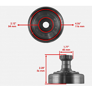 ATV/UTV Parts & Accessories 22500-HS0-A00 Clutch Carrier Clutch Drum Compatible with Honda